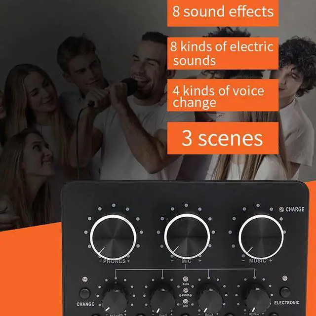 Alt view image 4 of 5 - USB Sound Card Plug Play USB Audio Interface External Computer PC Phone Sound Card for Recording Microphone Guitar