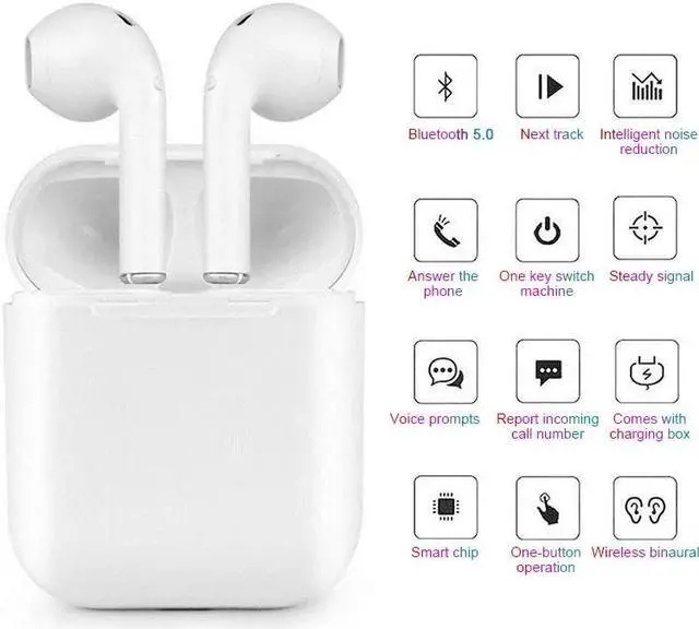 Alt view image 3 of 5 - tws bluetooth earphone wireless headphones wireless gaming headset earbuds wireless ear headset w1 chip for  iphone