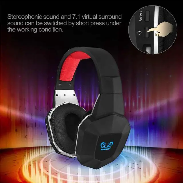 Alt view image 2 of 5 - HW-N9 7.1 Surround Sound Stereo Wireless Gaming Headset Headphones for PS4/PS3 PC XBox One 360 Noise Cancelling Microphone