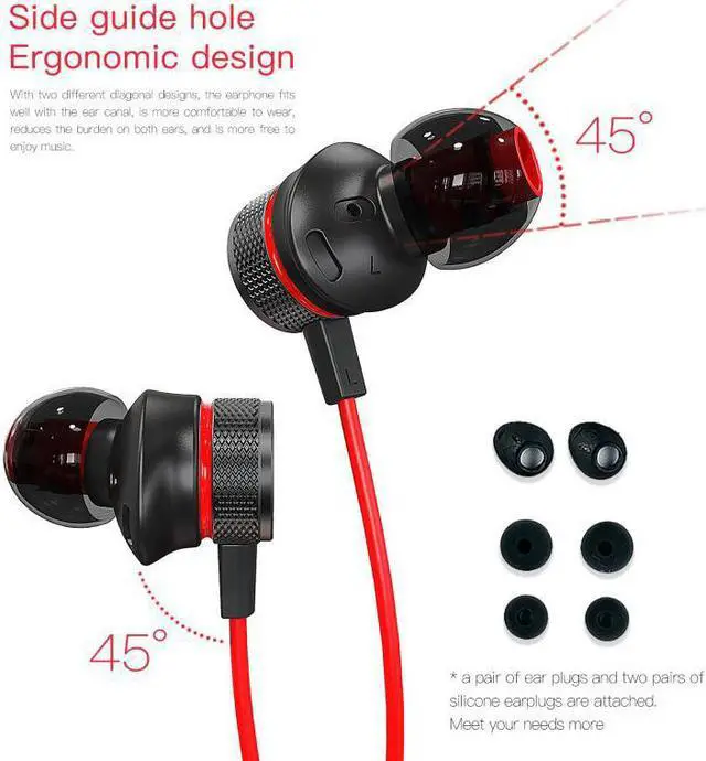 Alt view image 2 of 5 - For Phone Computer G15 Game Earphone Bass Hammerhead Gaming Earbuds Stereo Wired Magnetic In Ear Headset