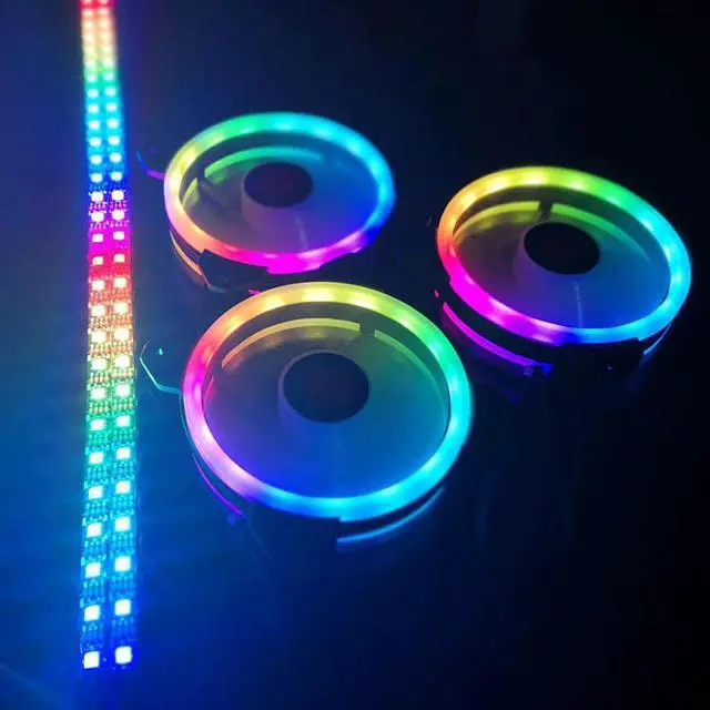 Alt view image 5 of 5 - PC Fan 12V 6 Pin 12cm Cooling Cooler Fan with Controller for Computer Silent Gaming Case NC99