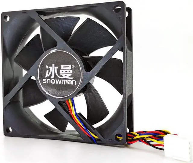 Alt view image 2 of 5 - 80mm 4 Pin PWM Fan Computer Case Fan Silent 8CM Fan CPU Cooling Fan Quiet PC Cooler Fan Case Fans DC12V Adjust Fan Speed