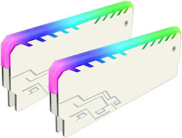 Alt view image 4 of 5 - Case Fan Cooler Colorful RGB Light Memory RAM Cooler Heat Sink Cooling Vest Radiator for DIY PC Computer Cooling Fan Cooler