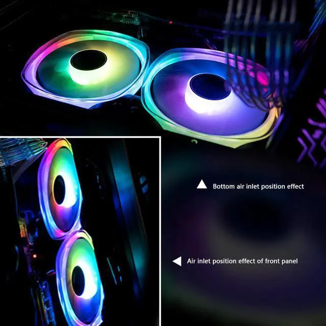 Alt view image 4 of 5 - FR 701 ARGB LEDPC Case Fan 120mm 9 Blade AddressableRGB LightingPWM Chassis Cooling Fan 120mm