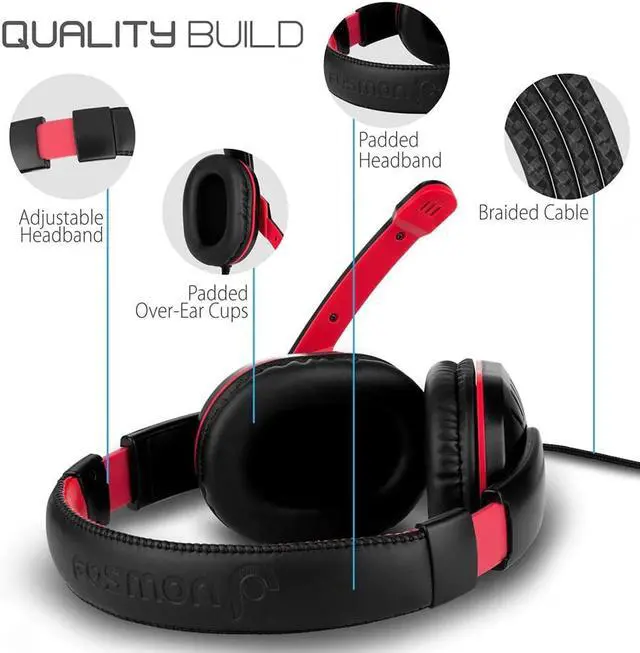 Alt view image 3 of 5 - 2 Style Gaming Headset with Mic-Sound Clarity Noise Reduction Headphone LED Lights for PS4 XBOX-ONE PC Laptop Earphones