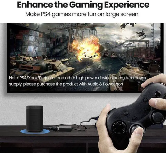 Alt view image 4 of 5 - HDMI to VGA Adapter for PS4 Male To Famale Converter 1080P VGA to HDMI Adapter With 3.5 Jack for TV Box PC VGA  to HDMI