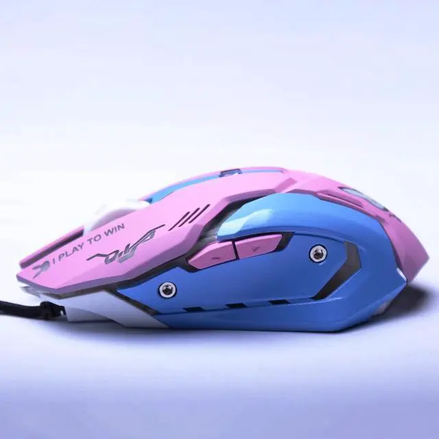 Alt view image 3 of 5 - D.va Mercy Reaper USB Wired Mouse  6 Buttons Optical Gaming Gamer Mouse Flash Lights for PC Laptop CF Overwatch Player Mice