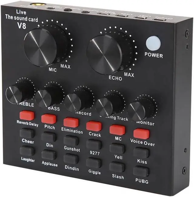 Alt view image 5 of 5 - Audio USB External Sound Card Headset Microphone Webcast Personal Entertainment Streamer Live Broadcast for PC Phone Computer