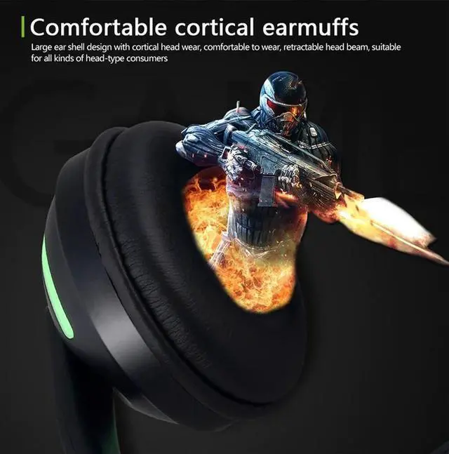 Alt view image 5 of 5 - Bluetooth Stereo Cat Ear Headphones Flashing Glowing Cat Ear Headphones Gaming Headset Earphone 7 Colors LED Light