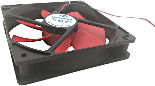 Alt view image 5 of 5 - F12025 120mm PC Cooling Fan Red Blade 12V Desktop Case Fan Cooler 2 Wire 2 Pin Connector for Computer Case/ Power Supply