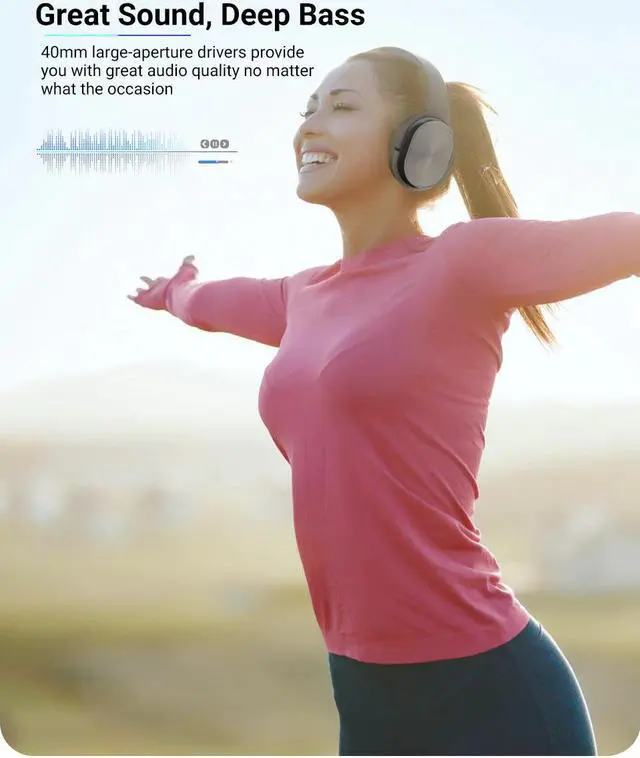 Alt view image 4 of 5 - 2020 Headphones Bluetooth Earphone Wireless Over-Ear Headphone for phone Stereo Gaming Headset with Mic TF Card MP3 FM