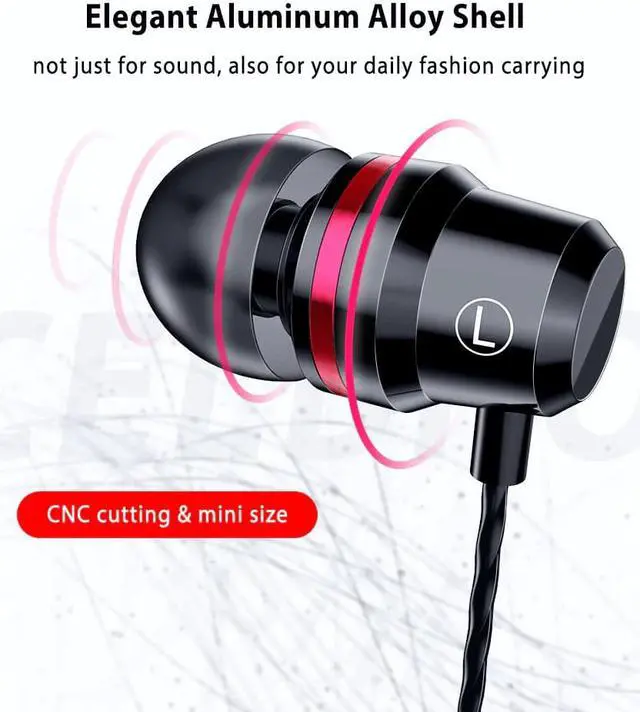 Alt view image 3 of 5 - Bass Stereo In-Ear Earphones 3.5mm Jack Auriculares Wired Headphones Headset Earbuds With MIC For Iphone Samsung PC