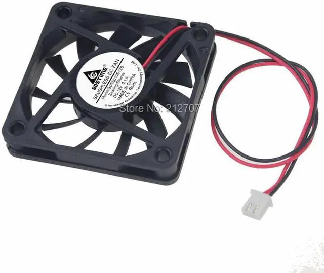 Alt view image 3 of 5 - 10PCS DC 12V 2Pin 60mm 60x60x10mm Mini CPU Cooling Computer PC Case Cooler Fan