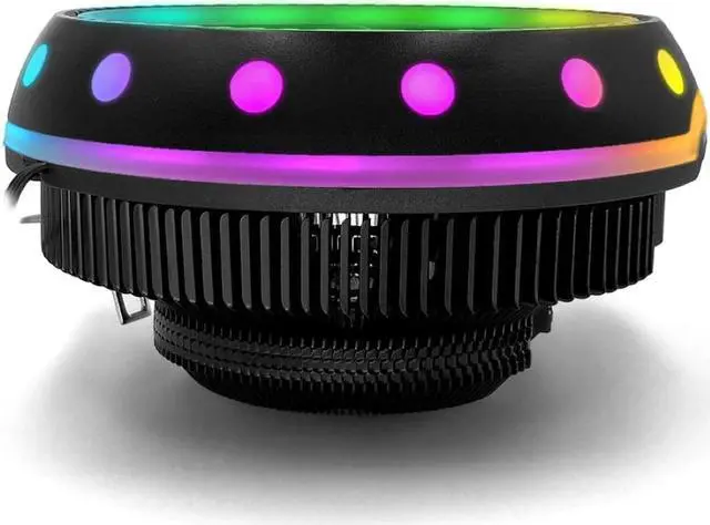 Alt view image 2 of 5 - Fans Universal Silent CPU Cooler LED Light Heatsink Cooling Fan for Desktop Computer