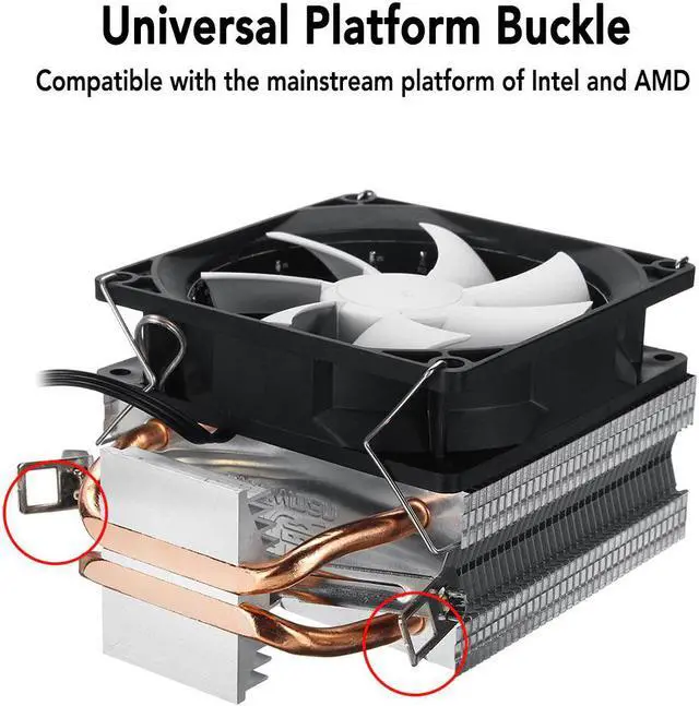 Alt view image 4 of 5 - 12V 3/4Pin CPU Cooler Fan Colorful Backlight 90mm CPU Cooling Fan PC Heatsink Cooler for Intel/AMD For PC Computer Case Fan