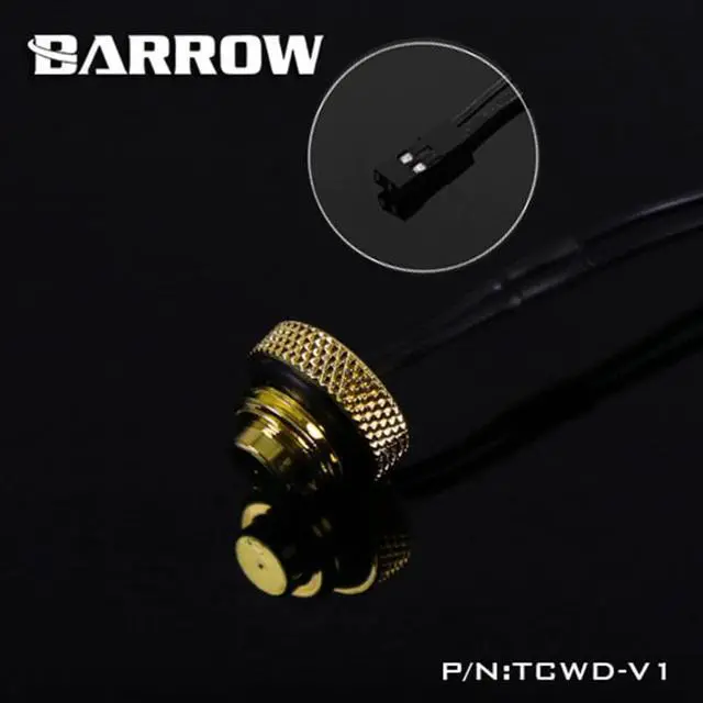 Alt view image 4 of 5 - G1/4 10K Black Silver temperature water stop sealing plug water cooling PC Application Accessories Water fitting TCWD-V1