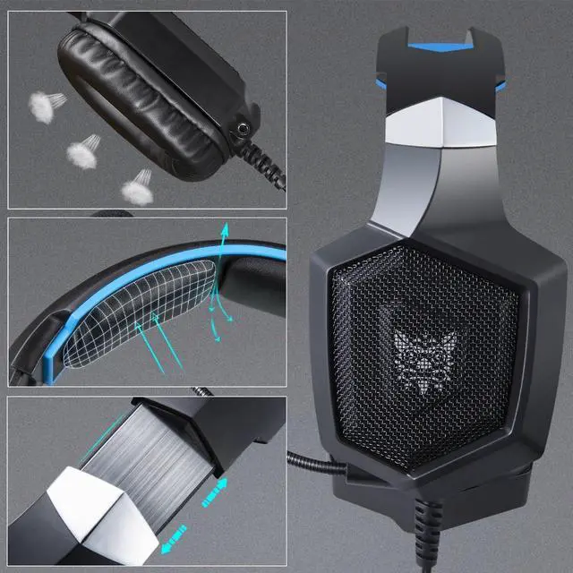 Alt view image 5 of 5 - K8 Gaming Headphones PS4 Headset Camouflage casque Wired PC Gamer Stereo with Micro LED Lights For XBox One/Laptop