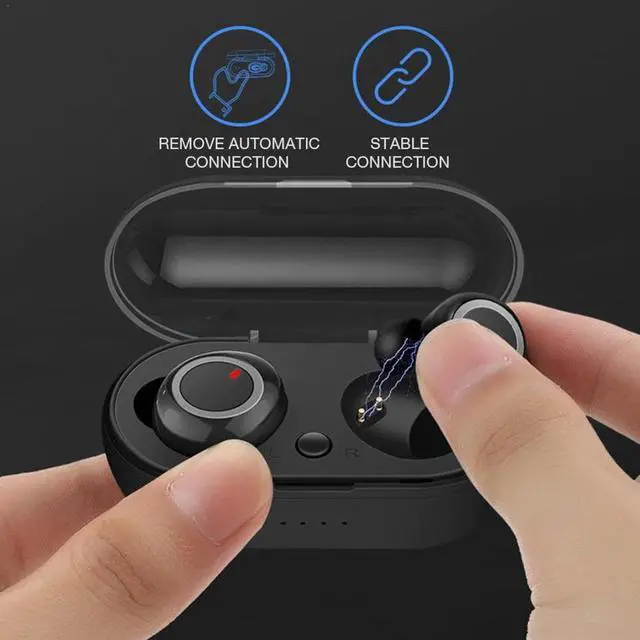 Alt view image 3 of 5 - Ear Buds Wireless Bluetooth Earphone Noise Cancelling Earbuds terproof HiFi Gaming Headset Earphones with Mic Charging Box
