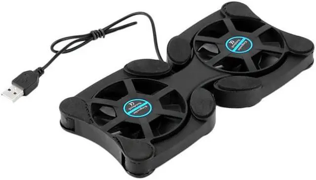 Alt view image 3 of 5 - USB Cooling Fan Mini Octopus Notebook Cooler Cooling Pad Safety Stand Double Fans For 7-15 inch Notebook Laptop