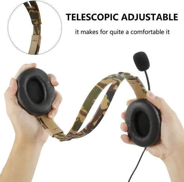 Alt view image 4 of 5 - 3.5mm MP3 Gaming Headset Headphones Earphones Gamer Stereo Headphone Computer Earphones with Microphone for PS4 PS3 Xbox Switch