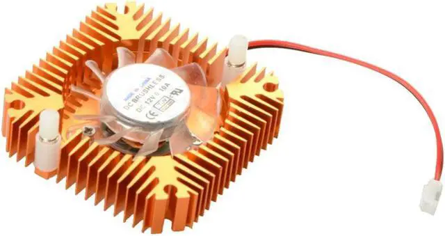 Alt view image 2 of 5 - Fan 55mm 2 PIN Graphics Cards Cooling Fan Aluminum Gold Heatsink Fit For Personal Computer Components Fans