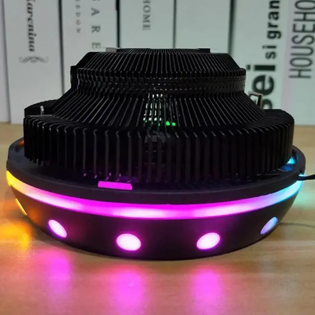 Alt view image 5 of 5 - Fans Universal Silent CPU Cooler LED Light Heatsink Cooling Fan for Desktop Computer