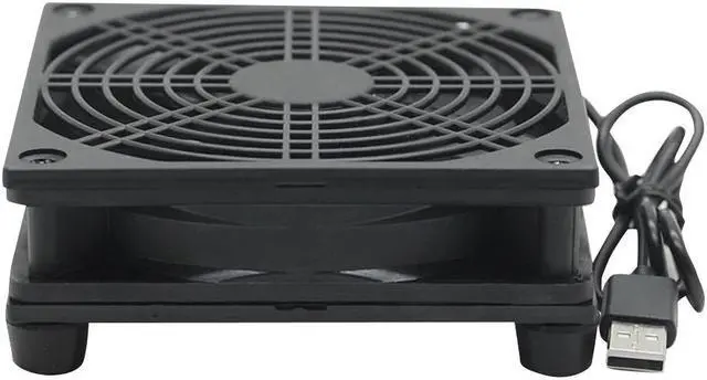 Alt view image 2 of 5 - fan Router Cooling Fan DIY PC Cooler TV Box Wireless Quiet DC 5V power 120mm fan Protective net Silent
