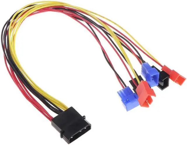 Alt view image 2 of 5 - 1 Set 4-Pin IDE Molex To 6-Port Cooling Fan 2-Pin Splitter Power PC DIY Adapter Cable High Quality