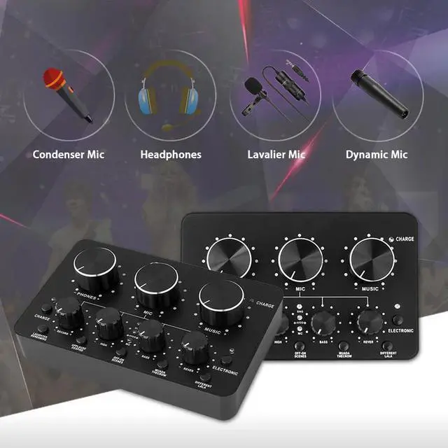 Alt view image 3 of 5 - Live Sound Card BM 800 Microphone Multi Function Interface usb Audio Support Mobile Phone for Computer Accessories