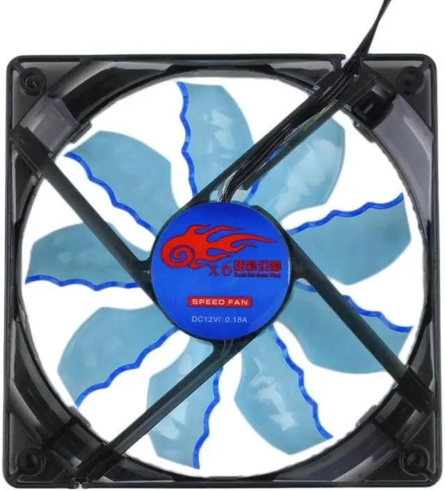 Alt view image 4 of 5 - 120mm Blue/Green Efficient Heat Dissipation Low noise Cool & Quiet 15 Blue/Green/red LED Desktop PC Computer Case Cooling Fan