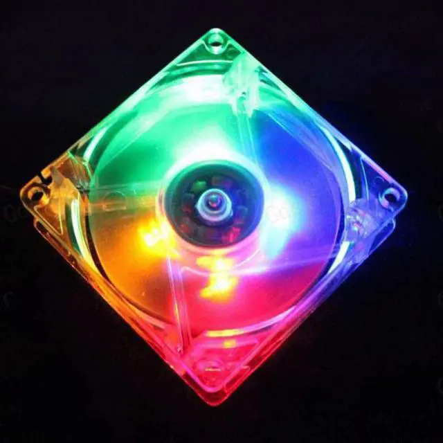 Main image of 80mm LED Computer PC Fan 8025 Silent Cooling Fan 12V LED Luminous Chass Computer Case Cooling Fan Mod Easy Installed
