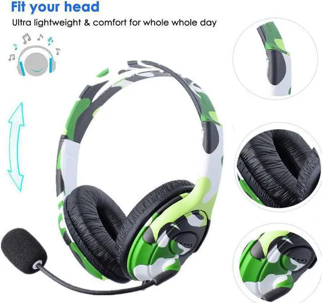 Alt view image 4 of 5 - Wired Earphone Headset Stereo Noise Reduction Headphone With Microphone For Play Station 4 X-ONE PC Phone and Laptop