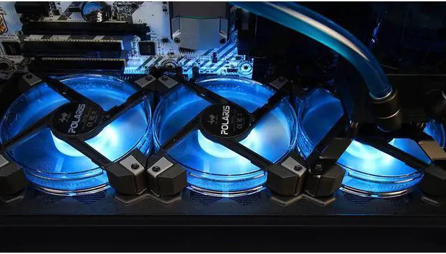 Alt view image 4 of 5 - 120mm LED Cooling Fan 12V 8Pin InWin Polaris RGB AURA Ultra Quiet Computer PC CPU Cooler No controller required