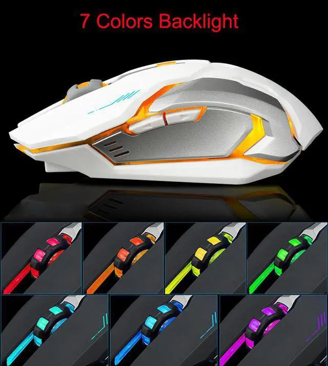 Main image of Inalambrico Usb Sem Fio Rechargeable X7 Wireless Silent LED Backlit USB Optical Ergonomic Gaming  DropShip souris san