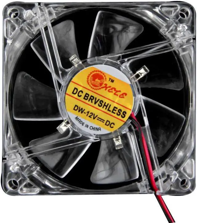 Alt view image 3 of 5 - 120 x 120 x 25mm 4 Pin Computer Fan Colorful Quad 4-LED Light Neon Clear 120mm PC Computer Case Cooling Fan Mod#T2