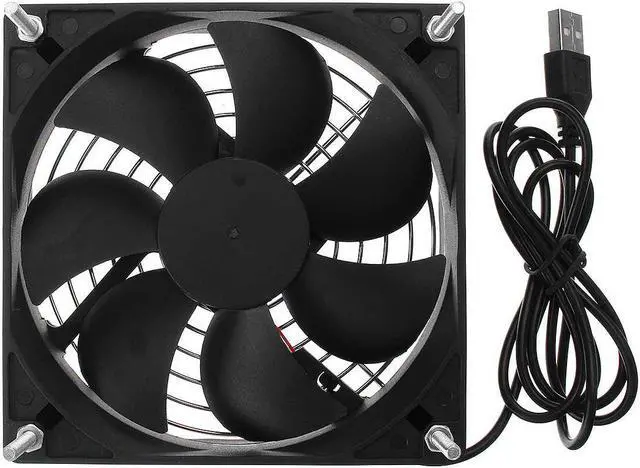 Alt view image 3 of 5 - 5V 12CM Router Cooling Fan DIY PC Cooler TV Box Silent Fan USB Power 120mm Fan USB TV Box Broadband Cat Cooling Rack Holder