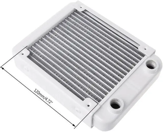 Alt view image 3 of 5 - 1PC White 120/240/360mm Aluminium Water Cooling Computer Radiator Water Cooler 18 Tube CPU Heat Sink Exchanger Drop Ship