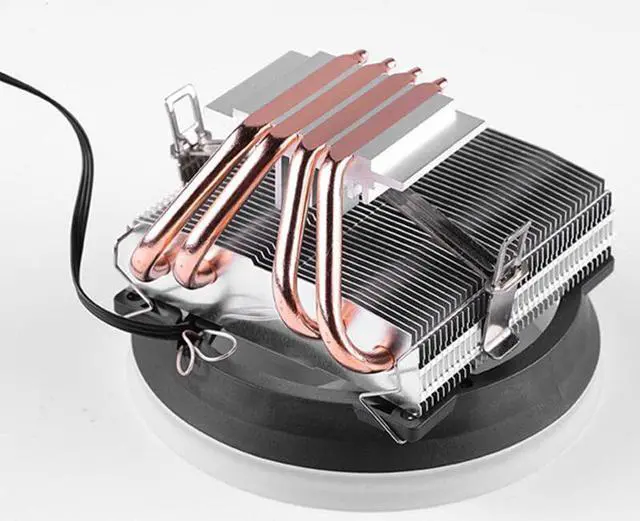 Alt view image 4 of 5 - 4Pin 4 heatpipe PC Cooling Fan RGB LED CPU cooler heatsink for LGA/775/115X/1366/AM4/AM3/AM2+/AM2/2011