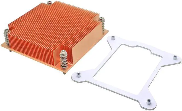 Alt view image 4 of 5 - 1U server CPU cooler copper skiving fin heatsink for Intel 1150 1151 1155 1156 i3 i5 i7 Industrial computer Passive cooling