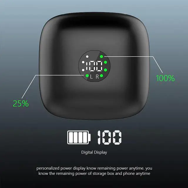 Alt view image 5 of 5 - tws wireless bluetooth headphones gaming headset sports terproof stereo bass earbuds Ear hook earphone handsfree mobile