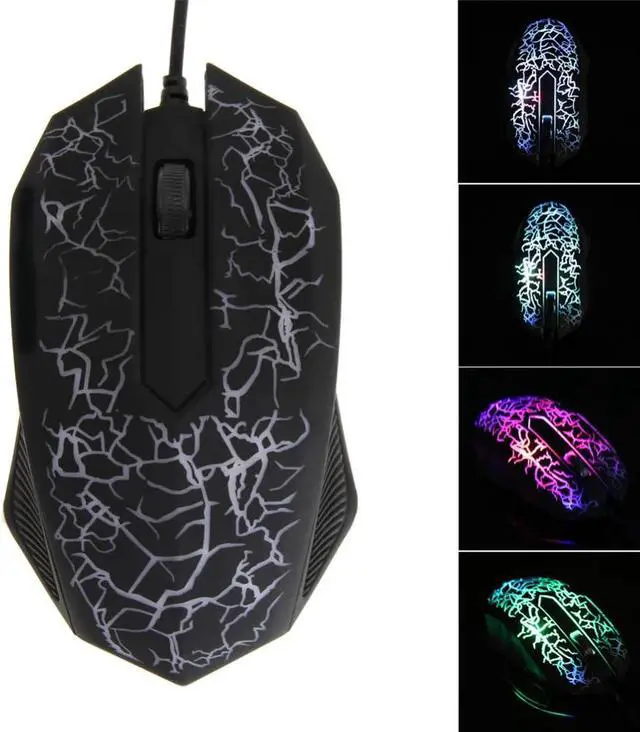 Main image of 2400DPI USB Wired Gaming Mouse 7 Colors LED Backlight Optical Computer Mice Ergonomics For PC Laptop