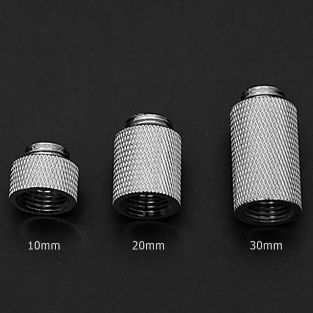 Alt view image 5 of 5 - Universal Copper Extension Water Cooling Block Joint Fittings for Female G1/4 Thread PC Water Colling Tube Adapter