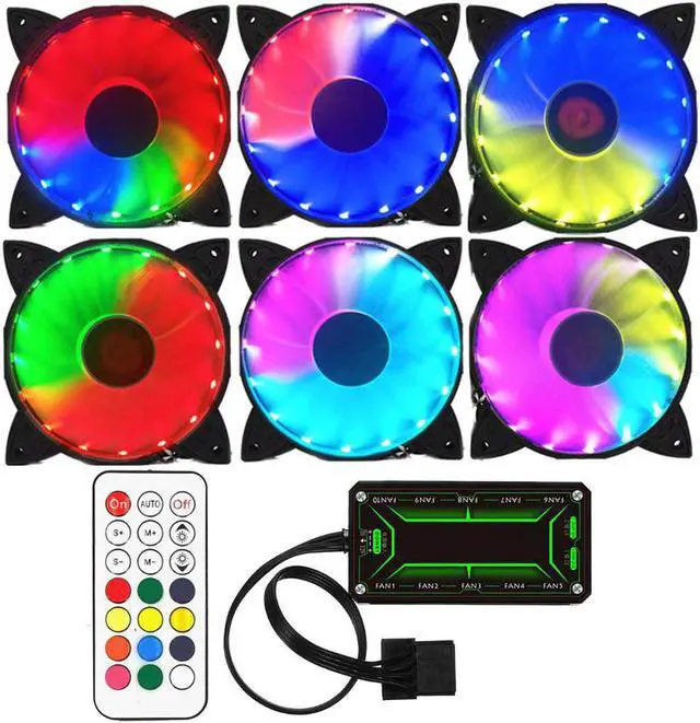 Alt view image 5 of 5 - Cooler Cooling RGB Fans  Case PC Cooling Fan Light Bar Ultra Silent LEDs Case Fan Heatsink Cooler Cooling