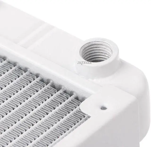 Alt view image 5 of 5 - 1PC White 120/240/360mm Aluminium Water Cooling Computer Radiator Water Cooler 18 Tube CPU Heat Sink Exchanger Drop Ship