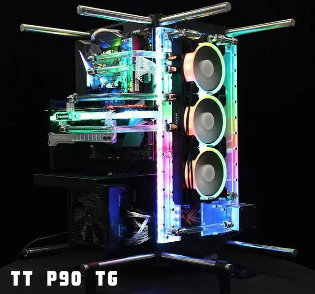 Alt view image 4 of 5 - water cooling box open computer case 2.0 5V TTP90-SDB for Thermaltake Core TT P90 TG, cooler gadget
