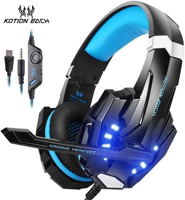 Main image of G9000 3.5mm USB Gaming Headset Stereo Bass Luminous With Mic LED Light Gaming Headphone Gamer Headphone For computer