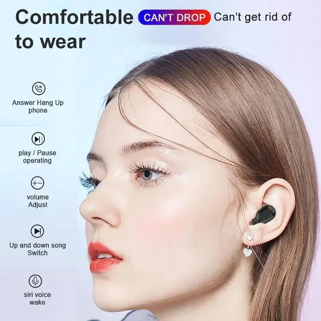 Alt view image 2 of 5 - Pro TWS Bluetooth 5.0 Earphones Wireless IPX7 terproof Headphones HIFI Sounds Handsfree Earbuds Stereo Gaming Earpiece