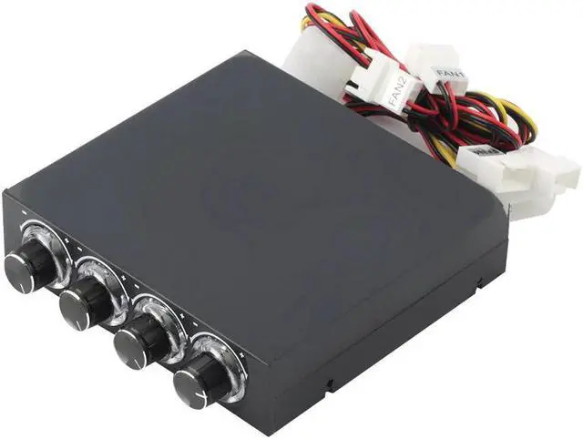 Main image of 3.5inch Fan Speed Controller Led Cooling Front Panel PC HDD CPU 4 Channel 6V to 12V Computer Case Ball Bearing 2 Lines Plastic