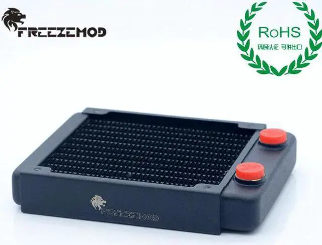 Alt view image 2 of 5 - 120mm Copper Radiator Black/White Piano Paint Water Cooler Heat Sink ROHS Certification For Water Cooling 27mm Thick