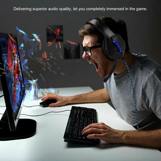 Alt view image 2 of 5 - Gaming Headset Headphones With Mic Gamer Earphone Surround Sound For Xbox One/PS4/mobile/PC/computer/laptop